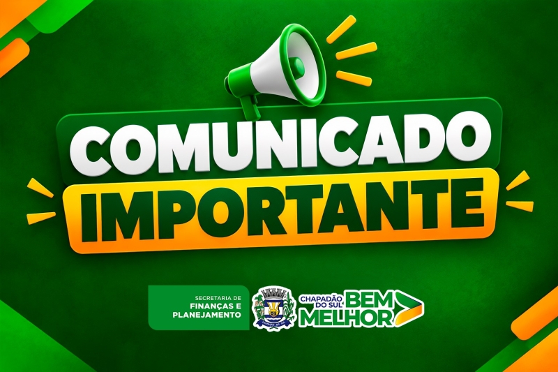 Emissão de notas fiscais, guias e certidões será suspensa temporariamente em Chapadão do Sul a partir das 13h desta quinta-feira (22)